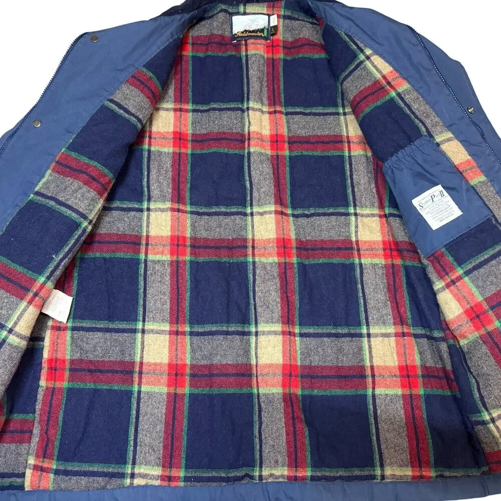 Vintage Sears Fieldmaster Dark Blue Barn Chore Coat Size Large